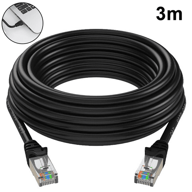Cat 6 Ethernet Cable 100ft,RJ45 Computer Networking Cord Router Modem Supports Cat6 / Cat5e / Cat5 Standards White 10Gbps LAN Network Patch Cord for Gaming 
